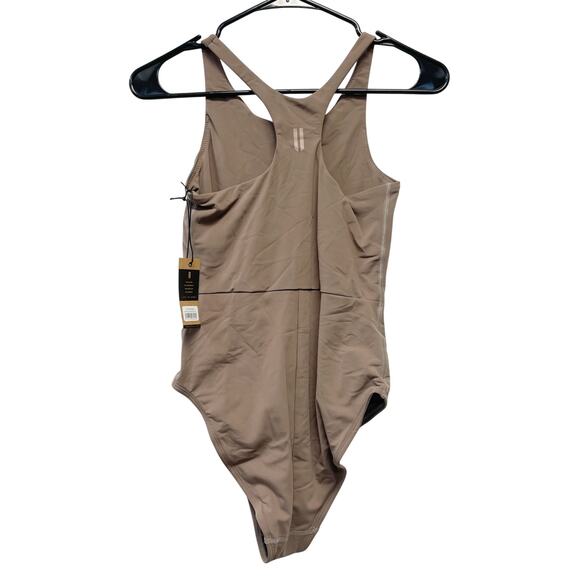 NoBull Women's One Piece Racerback Swimsuit Brown Size Small - Picture 3 of 5